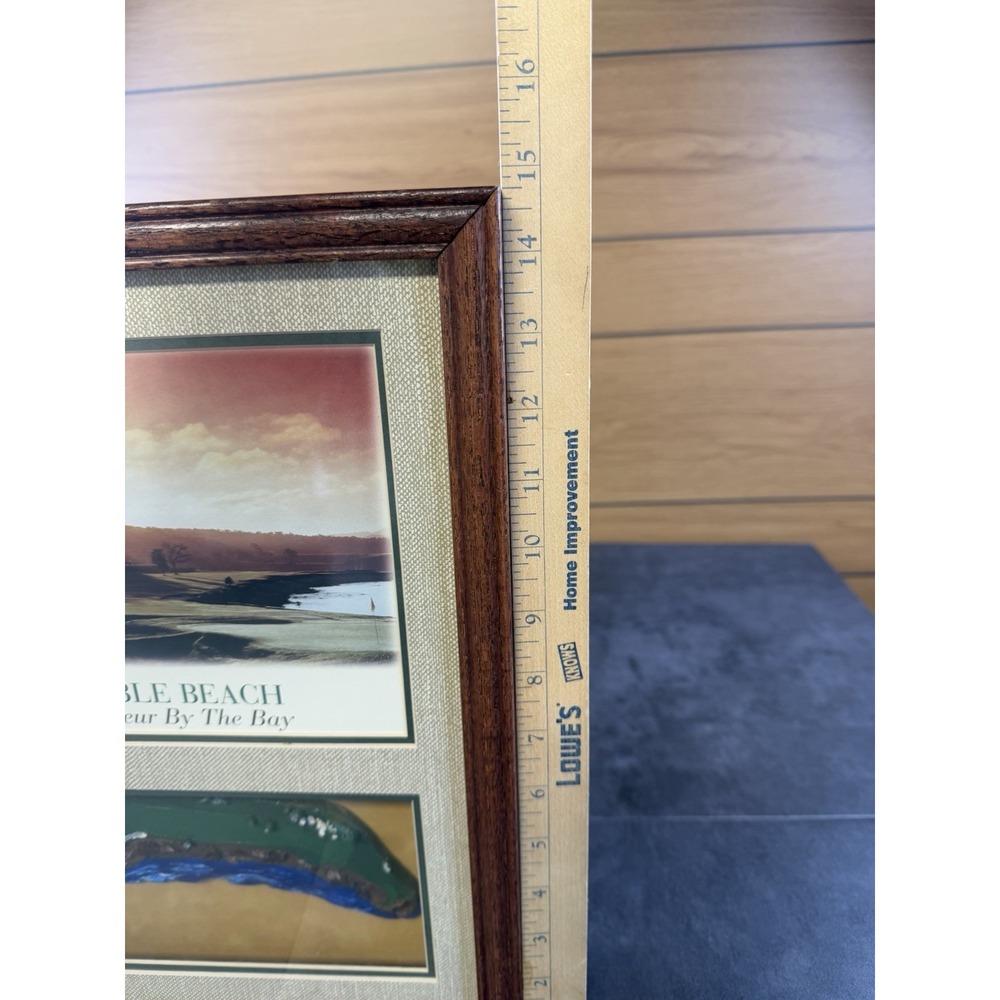 VTG National GOld Classics Pebble Beach Grandeur By the Bay 3D Framed Golf Art - Picture 3 of 5
